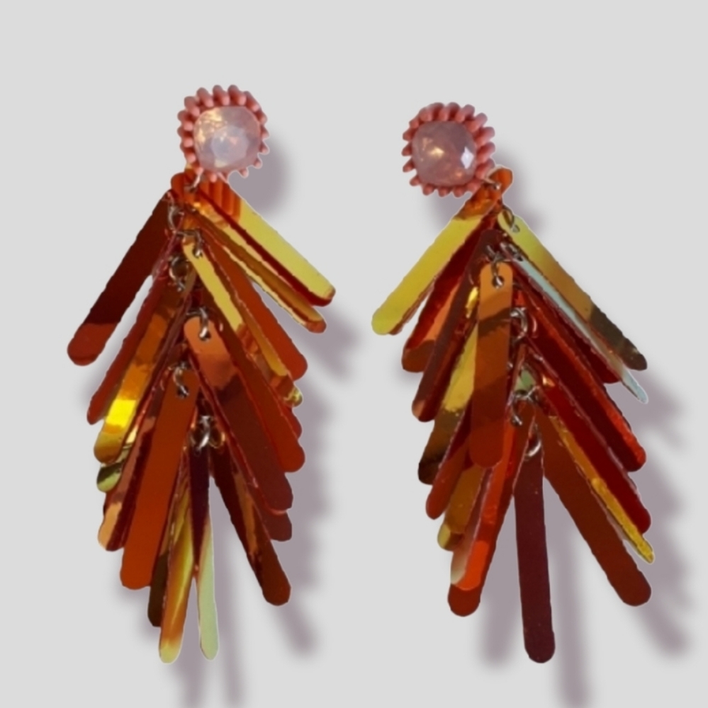 Metallic tassel earrings